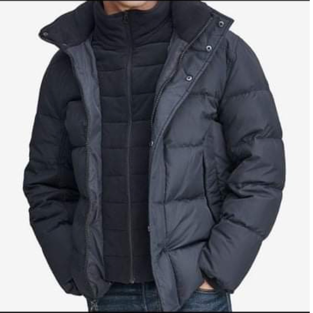 Andrew Marc Men's Navy Blue Puffer Jacket